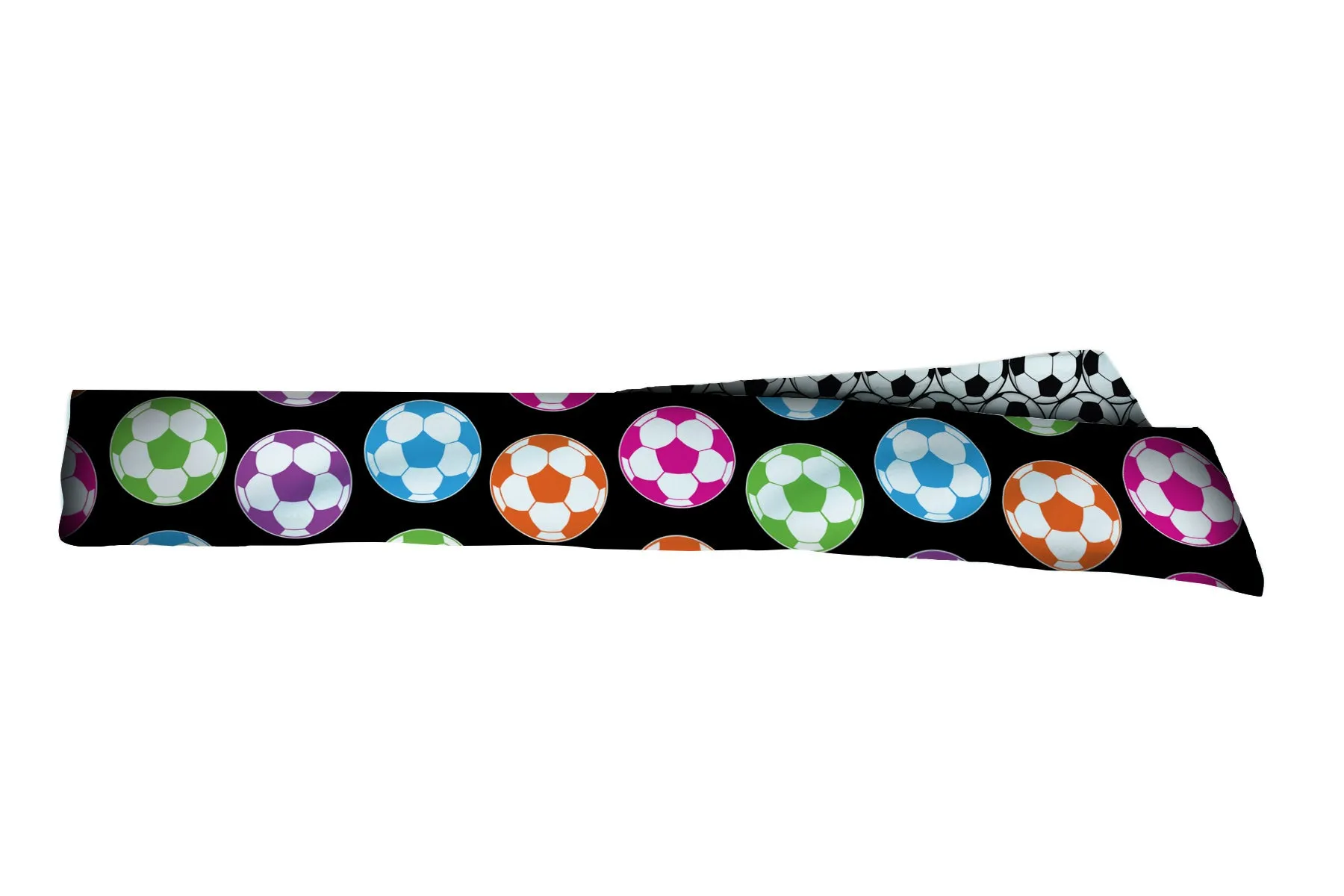 REVERSIBLE Soccerballs Neon/Black White Head Tie (SKU 1372 HTB)