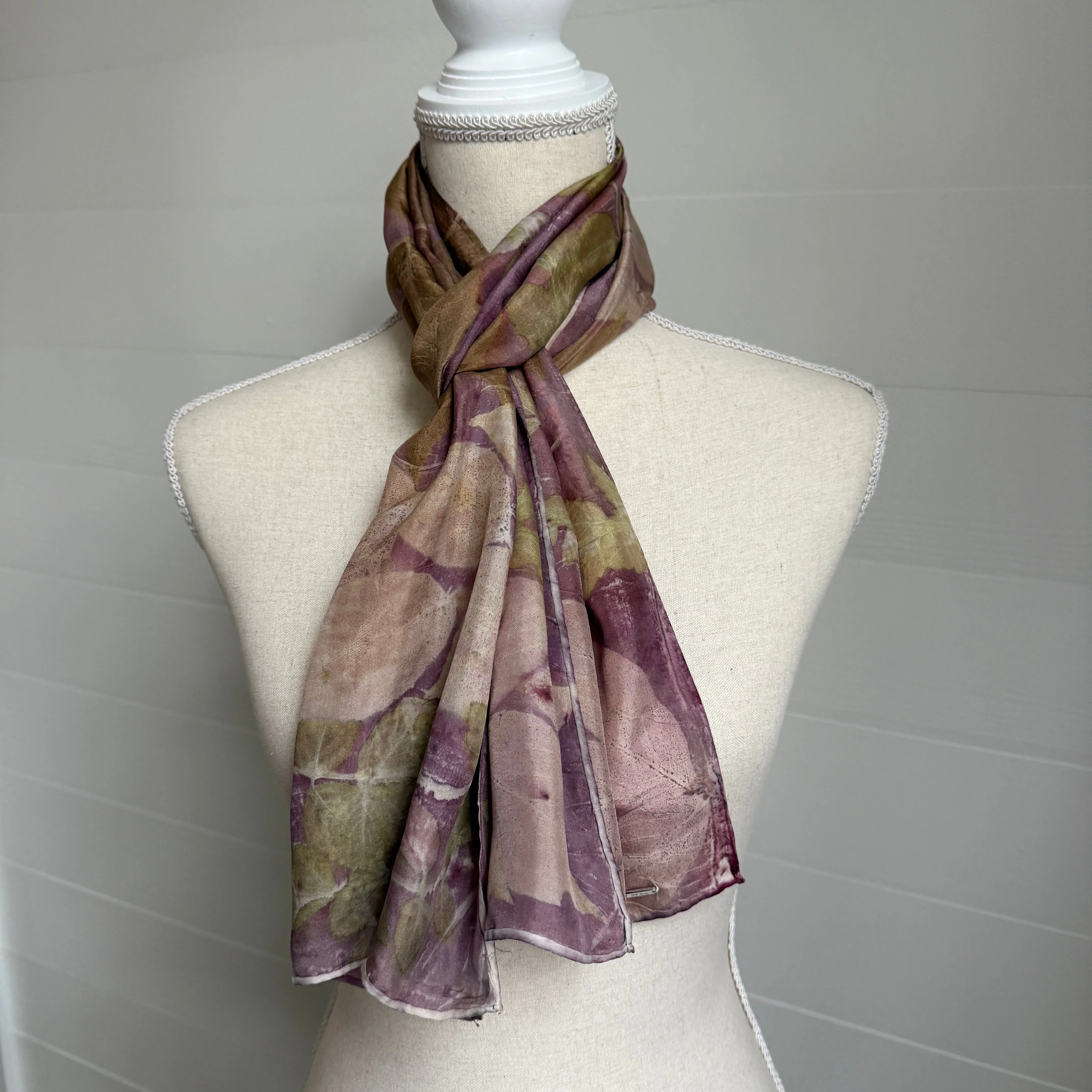 Silk Scarf | "Sandra" Cochineal - Sappanwood