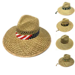 Stylish Straw Hats Caps Lifeguard Sombrero Postal Sun Beach Wide Brim Unisex