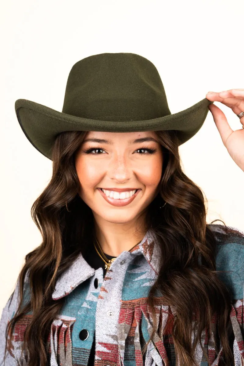 The Lainey Olive Felt Hat