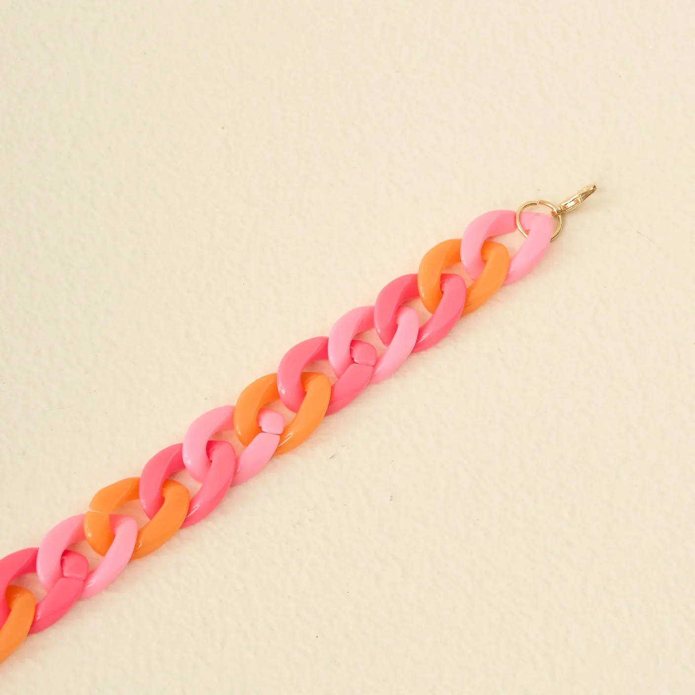 Thick Pink Acrylic Trucker Hat Chain