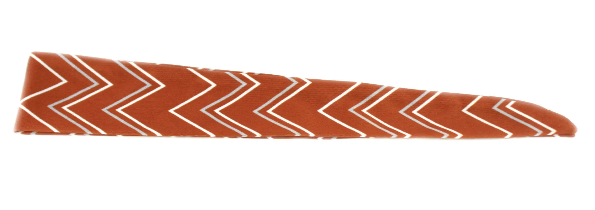 Tie Back Skinny Chevron Texas Orange Grey (SKU 7535)