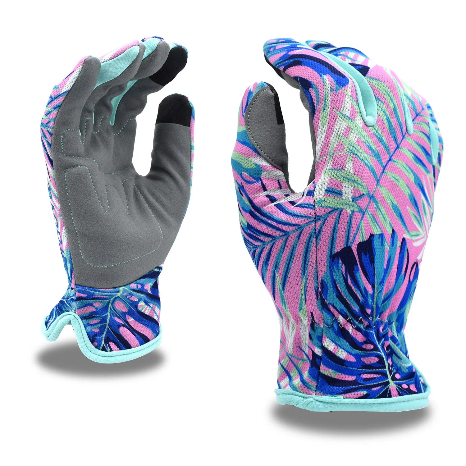 Tropical Gardening Gloves, Leather Palm