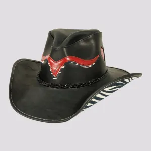 Wild Thing | Womens Black Genuine Leather Cowgirl Hat