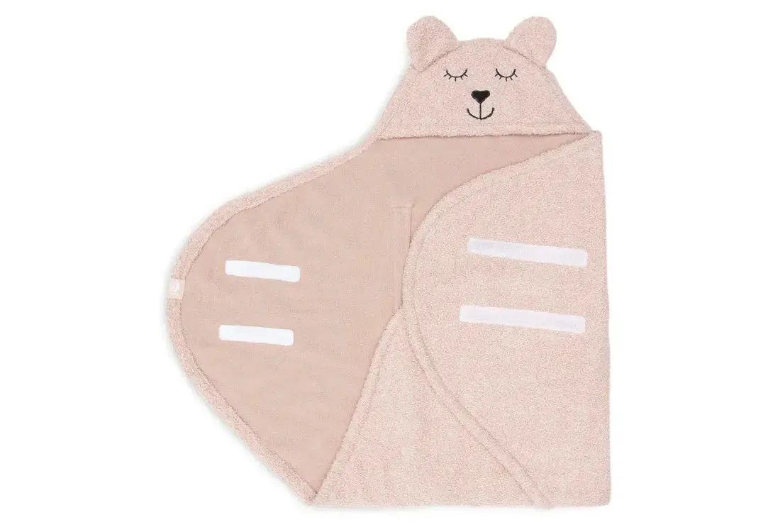 Wrap Blanket Bear Boucle - rose