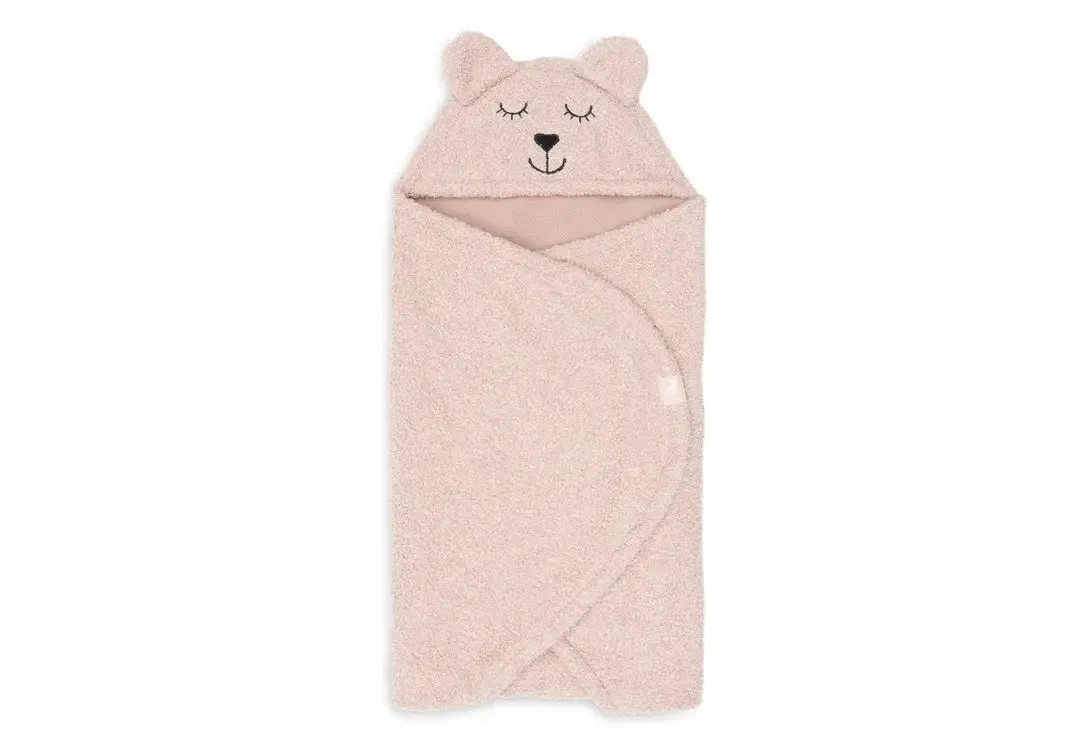 Wrap Blanket Bear Boucle - rose